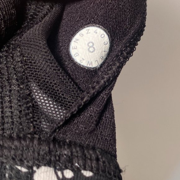 Lululemon Athletica Black White Dot Sports Bra Women Size 8 - Picture 4 of 4